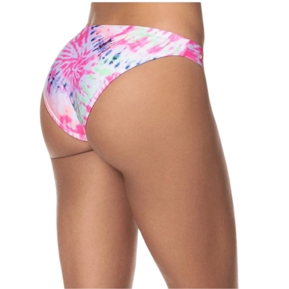 Maaji Rainbows Flirt Thin Side bikini bottoms -tie dye- size large reversible - Picture 2 of 10